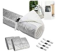 Lot de 2 couvercles de tuyau de climatisation 150 x 50 cm, housse isolante pour climatisation mobile, isolation des tuyaux d'échappement, protection contre la chaleur et le froid, économie d'énergie