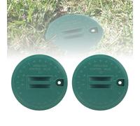 Lot de 2 couvercles de valve d'arrosage - Capuchon de protection de rechange pour système d'irrigation automatique pour arrosage souterrain extérieur, 25,4 cm de diamètre extérieur (vert, 25,4 cm)
