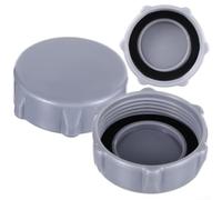 Lot de 2 couvercles de valve de pale A P6H1158 pour piscine V-entil P01006, pour bouchon de rechange robuste en plastique K avec joint, montage facile sans outils, G-rau et bleu (gris)
