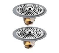 Lot de 2 couvercles de vidange en silicone résistant à la corrosion pour systèmes de tuyaux ménagers sans odeur désodorisant d'évier de cuisine