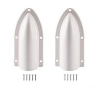 Lot de 2 couvercles de vidange marins à clapet pour bateaux, yachts et camping-cars pour éviter le refoulement de l'eau de mer (blanc)