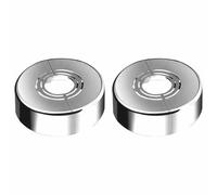 Lot De 2 Couvercles Décoratifs for Douche, Ronds Et Découpables En ABS, Bride Murale for Tuyau De Douche Et Robinet, 10 mm, 20 mm, 25 mm, 30 mm(Silver,62x20mm)
