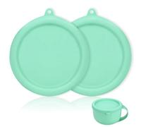 Lot de 2 couvercles en silicone pour sorbetière,couvercle de rangement pour tasse, sorbetière, accessoires pour sorbetière, couvercles de bol en silicone bleu, couvercles de bol en silicone