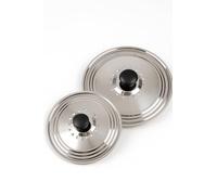 Lot de 2 couvercles inox anti gras ou anti-projection 22-24-26/28-30-32cm, Tous les diamètres nécessaires Couvercles pour casseroles et poêles, Couvercle casserole, Couvercle poele