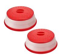 Lot de 2 couvercles pliables sans BPA pour micro-ondes - Passe au lave-vaisselle - 26,7 cm