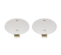 Lot de 2 couvercles ronds avec vis pour boîte électrique 502, diamètre 65 mm, couvercle extensible, rond, blanc, plaque aveugle pour fermer les boîtes d'encastrement