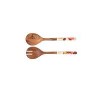 - Lot de 2 couverts à salade Alexia - Bois d'acacia - Marron