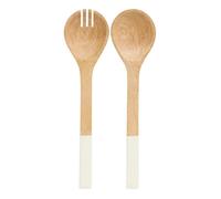 Lot de 2 Couverts à Salade en Bois ""Inaya"" 30cm Blanc