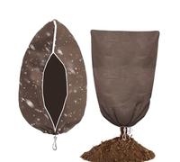 Lot de 2 couvertures antigel pour d'extérieur - Protection en tissu non tissé - Avec fermeture éclair - Pour oiseaux, lapin, écureuil, tomate, rose