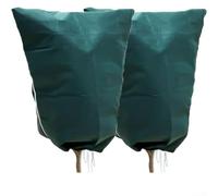 Lot de 2 couvertures antigel respirantes avec fermeture éclair intégrale pour protection des plantes de jardin contre le vent froid, la neige et les insectes (120 x 180 cm)