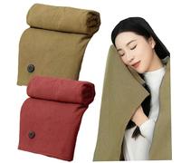 Lot de 2 couvertures chauffantes portables à 3 niveaux avec fermeture éclair - Poncho chaud et lavable pour elle et lui - Cadeau idéal pour ses meilleurs amis - 150 x 80 cm