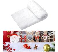 Lot de 2 couvertures de neige artificielle à paillettes pour décoration de village, décoration de sapin moelleuse, 101,6 x 81,3 cm