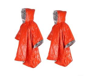 Lot de 2 couvertures de sauvetage imperméables et coupe-vent en