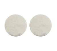 Lot de 2 couvertures de sécurité rondes en fibres de calcium-magnésium-silicate, 8,6 x 1,2 cm, en fibre de céramique blanche, protection incendie, pour brûleurs au bioéthanol et cheminées au gel