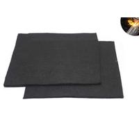 Lot de 2 couvertures de soudage ignifuges de 6 mm, 30 x 20 cm, en feutre de carbone haute température, tapis de protection ignifugé jusqu'à 982,2 °C