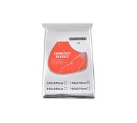 Lot de 2 Couvertures de survie double face argentée MonMobilierDesign 140x210 cm Argentée