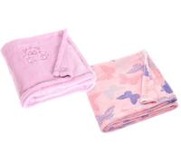 Lot de 2 couvertures en Polaire pour bébé - Extra Douces et Chaudes - Couverture Polyvalente