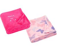Lot de 2 couvertures en Polaire pour bébé - Extra Douces et Chaudes - Couverture Polyvalente