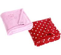 Lot de 2 couvertures en Polaire pour bébé - Extra Douces et Chaudes - Couverture Polyvalente