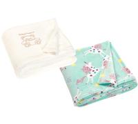 Lot de 2 couvertures en Polaire pour bébé - Extra Douces et Chaudes - Couverture Polyvalente