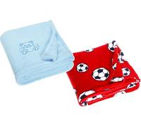 Lot de 2 couvertures en Polaire pour bébé - Extra Douces et Chaudes - Couverture Polyvalente