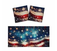 Lot de 2 couvertures fluorescentes peintes pour plafonniers Motif drapeau | Décoration de plafond magnétique pour salle de ureau, maison, 1,2 x 0,6 m