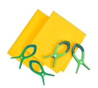 Lot de 2 couvertures isolantes de sécurité Contre Les Chocs électriques, Grand Tapis Isolant Haute Tension pour électricien avec 4 Clips, Tapis imperméable isolé Jaune(Yellow-0.4kv,1000x2000mm)