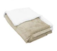 Monsieur Bébé - Lot de 2 couvertures, plaids polaires pour bébé 75 x 100 cm en flanelle et sherpa ultra doux - 4 coloris