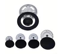 Lot de 2 couvre-feux plats pour cuisinière à gaz - Couronne de flamme - Compatible avec la plupart des brûleurs à gaz (concave)