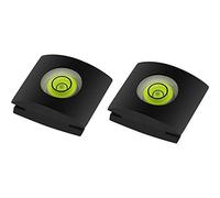 Lot de 2 couvre-griffe avec niveau à bulle compatible avec appareil photo reflex numérique Canon, Nikon, Panasonic, Fuji, Olympus, Pentax, Sigma