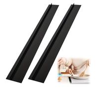 Lot de 2 couvre-joints en silicone pour cuisinière à gaz, cuisinière, comptoir,Joint Silicone Gap Cover, Plan de Travail Cuisine Coque Silicone, Joint d'étanchéité, déversements Entre