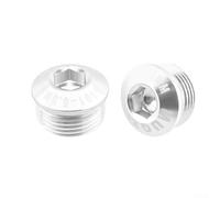 Lot de 2 couvre-pédales de vélo M14xP1 0 en alliage d'aluminium anti-poussière pour pédales de vélo - Convient pour pédales de vélo standard de 14 mm de diamètre - Remplacement et entretien ( 6,5 mm)