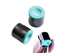 Lot de 2 craies rondes vertes pour queue de billard | Lot de 2 craies de billard rondes à nano-particules pour améliorer la prise en main et la friction pour un maximum de
