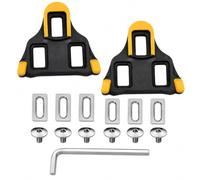 Lot de 2 crampons de cyclisme 3 trous 6 degrés pour chaussures de cyclisme | Crampons de vélo de route compatibles avec système Shimano SPD SL SH11 - Kit de remplacement en polycarbonate et TPU avec vis