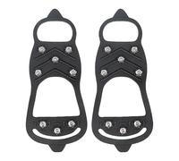 Lot de 2 crampons pour chaussures avec poignées pour la glace et la neige - Avec 8 clous pour temps froid et pics à glace - Mettez-vous facilement à l'épreuve des crampons