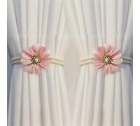 Lot de 2 cravates de rideaux - Embrasses de rideau - Embrasses de rideau pour rideaux - Embrasses de rideaux mignonnes - Pour chambre à coucher, bureau - Fleurs de cerisier roses