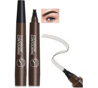 Lot de 2 crayons à sourcils 3D étanches Microblading - Dessin des poils avec 4 micro-fourches - Pour tatouage Multico SOIN DES CILS