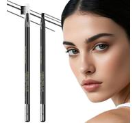 Lot de 2 crayons à sourcils Microblading imperméables - Stylo à sourcils en bois avec taille-crayon intégré, pointe fine pour les cheveux comme les traits et porter toute la journée, pour un u