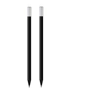 Lot de 2 crayons avec aimant dans étui, Noir, idéal comme cadeau pour musicien