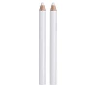 Lot de 2 crayons blancs pour blanchiment des ongles, stylo de manucure pour bricolage, motif ligne de points, strass et outil de ramassage de pierres précieuses pour maquillage des femmes et des