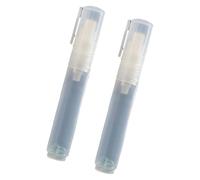 Lot de 2 crayons de couleur vides rechargeables - Tige transparente - Marqueur acrylique - Pointe plate de 8 mm - Pour écrire, dessiner, croquis