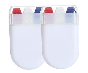 Lot de 2 crayons de peinture pour le visage, ne se décolorent pas, rouge, blanc, bleu, bâtons portables, yeux sport, bâton pour softball, football, baseball, défilé