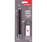 Lot De 2 Crayons Graphite Hb + 1 Gomme + 1 Taille-Crayons - Bruynzeel
