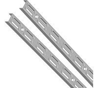 Lot de 2 crémaillères doubles pour fixation murale, 4 dimensions, 3 couleurs par Element System, 10001-00023