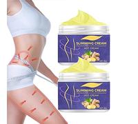 Lot de 2 crèmes amincissantes au gingembre, crème raffermissante pour le nombril, les bras, les jambes, le ventre, la perte de poids, le gel de massage hydratant pour la cellulite, apaisant, relaxant