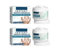 Lot de 2 crèmes anti-âge anti-âge et anti-rides de 5 secondes avec effet immédiat contre les poches sous les yeux et la peau flasque, crème raffermissante et hydratante, soin anti-âge pour jour et