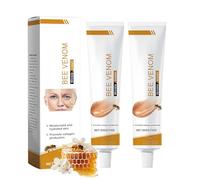 Lot de 2 crèmes anti-rides au venin d'abeille - Crème anti-rides Bee Venom - Crème hydratante anti-rides pour le visage et le cou - Crème anti-rides - Crème anti-rides - Pommade contre les rides