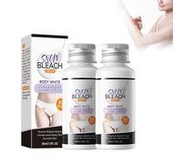 Lot de 2 crèmes blanchissantes pour les aisselles - Crème éclaircissante pour la peau - Crème blanchissante pour la peau - Répare et éclaircit - Crème corporelle hydratante pour les aisselles - Lignes