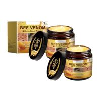 Lot de 2 crèmes complètes au venin d'abeille Bee Venom - Crème de soin de la peau au venin d'abeille - Nourishment profond apaisant - Formule naturelle - Soin doux - 120 g
