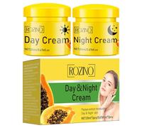 Lot de 2 crèmes de jour et de nuit pour le visage éclaircissantes et anti-âge pour peaux sèches, hydratant pour le visage réduisant les rides, raffermissant et nourrissant la peau terne pour homme et